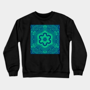 Metatronic Motion - Electric Teal Duo Tone Crewneck Sweatshirt